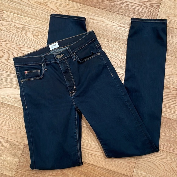 Hudson Jeans Denim - Hudson Tilda High Waisted Straight Leg Jeans Dark Wash Denim Size 27